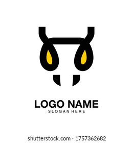 Icono del logotipo de Bee enojado y ilustración del vector del diseño del símbolo