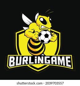 Angry Bee logo vector template and symbol Free Vector Free Vector 