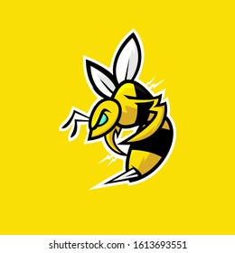 Angry Bee Modern Vector Illustration For Mascot Or E Sports Logo