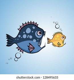 Angry big fish
