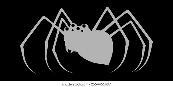 angry big spider vector illustration