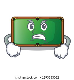 Angry billiard table in the mascot playroom