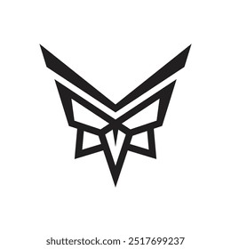angry bird facial expression logo vector