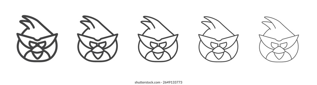 Angry bird icon outline ilustration vector symbol