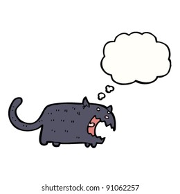 desenhos animados de gato preto irritado