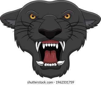 Angry black panther mascot head