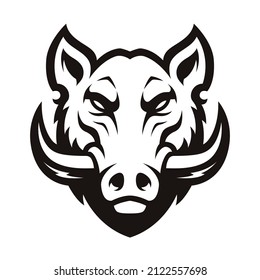 Angry Boar Vector Logo Mascot