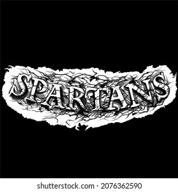 Angry bodybuilder gym wolf lion 
 spartan vector image