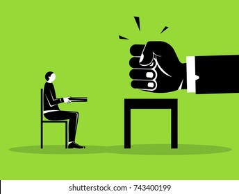 Angry Boss. Business vector concept illustration.