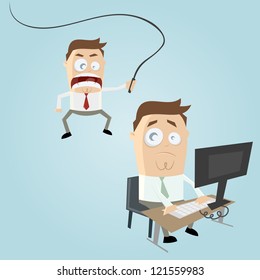 angry boss cartoon