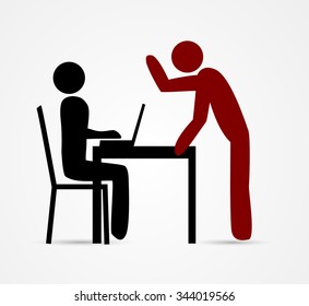 Angry Boss Employee Stock Vector (Royalty Free) 344019566 | Shutterstock