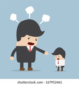 Angry boss and employee, VECTOR, EPS10