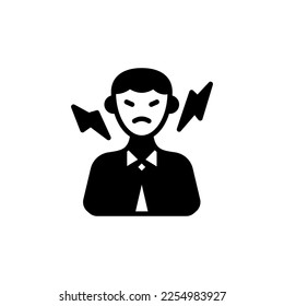 Angry Boss icon in vector. Logotype