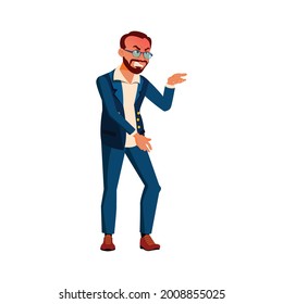 angry boss man shouting at employee in office cartoon vector. angry boss man shouting at employee in office character. isolated flat cartoon illustration