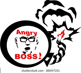 angry boss is ready to explode