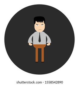 Angry boss simple illustration clip art vector