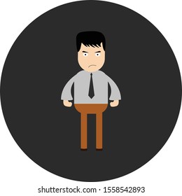 Angry boss simple illustration clip art vector