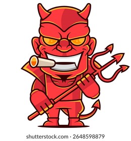 angry boss smoking cigar and blaming small businessman
