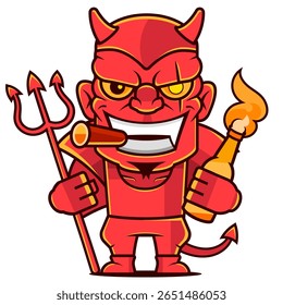angry boss smoking cigar and blaming small businessman