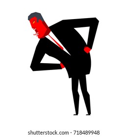 Angry Boss yelling. Office life. Businessman screaming. Vector illustration
