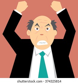 Angry boss-vector