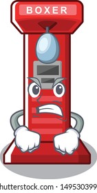 Angry boxing game machine in the character