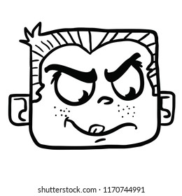 Angry Boy Cartoon Illustration Isolated 260nw 1170744991 