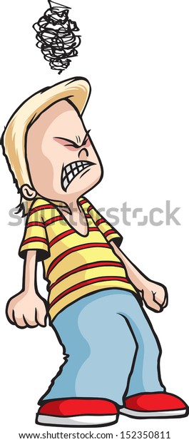 Angry Boy Cartoon Boy That Mad Stock Vector (Royalty Free) 152350811 ...