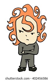 angry boy draw