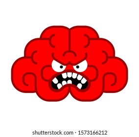 Angry brain. Bad thoughts. Evil brains. Vector illustration
 
