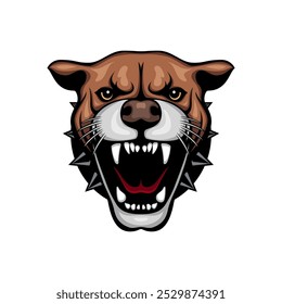 angry brown dog head vector image