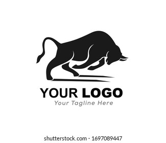 Angry Bull Attack Logo Design Inspiration