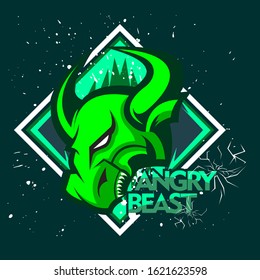 Angry bull or angry buffalo to descriptive the 

team club and esport team and the other team