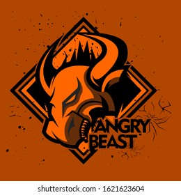 Angry bull or angry buffalo to descriptive the 

team club and esport team and the other team