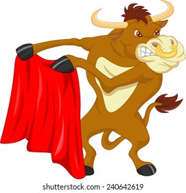 angry bull cartoon