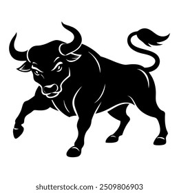 "Angry Bull Fighting" is a dynamic silhouette vector game featuring intense bullfighting action. Players control a fearless matador facing a charging bull in stark, shadowy graphics