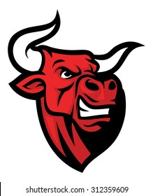 angry bull head