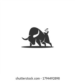 angry bull logo and icon