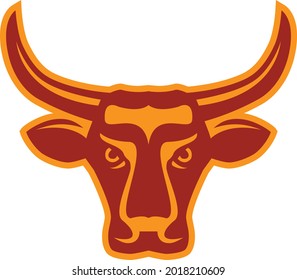 Angry bull logo icon vector illustration.