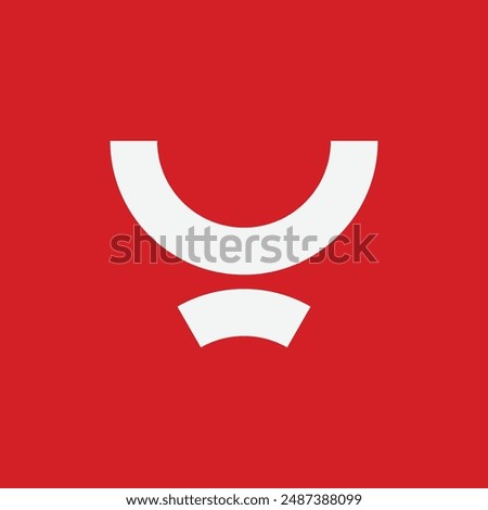 Angry bull logo. Simple modern bull icon design.