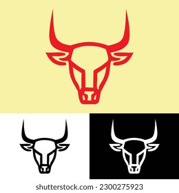 Angry Bull Logo -Vector EPS