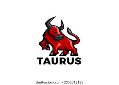 Angry Bull Ox Logo Abstract Sport Design style Vector.
Bison Buffalo Beef Steak House Logotype concept.