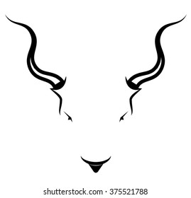 angry bull with sharpened horns 