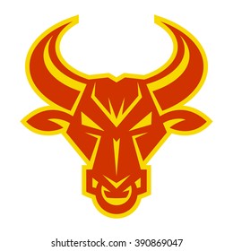 Angry Bull Symbol vector icon