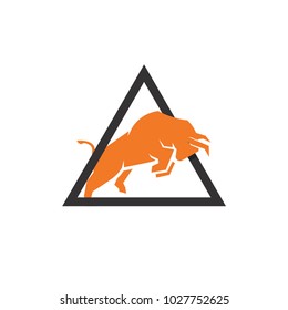 Angry Bull or Taurus Logo Mascot. Vector Illustration
