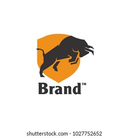 Angry Bull or Taurus Logo Mascot. Vector Illustration