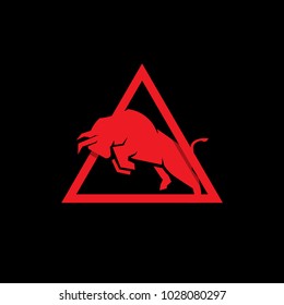 Angry Bull or Taurus Logo Mascot. Vector Illustration