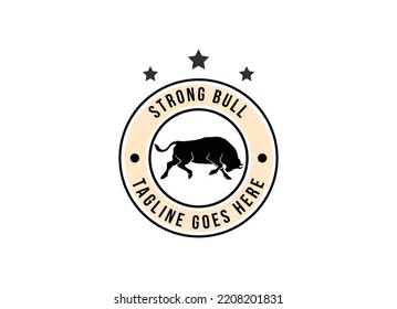 Angry Bull or Taurus Logo Mascot. Vector Illustration