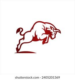 Angry Bull or Taurus Logo Mascot. Vector Illustration