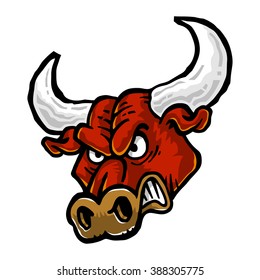 Angry Bull vector icon